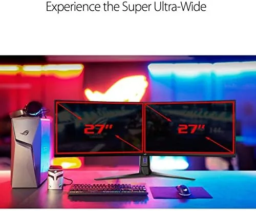 Close look at the ASUS ROG XG49VQ 49 Inch 1080p 144Hz Ultrawide Curved Gaming build quality