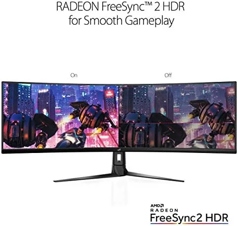 The ASUS ROG XG49VQ 49 Inch 1080p 144Hz Ultrawide Curved Gaming in real use