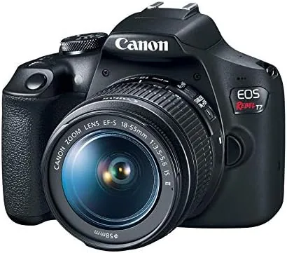 Overview of the Canon EOS Rebel T7 DSLR Camera with 18-55mm Lens (Black)