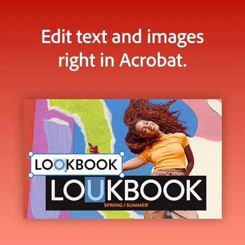 Scanned contract open in Acrobat Pro with OCR text selection