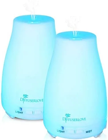 Diffuserlove 2 Pack 200ml Essential Oil Diffuser Ultrasonic Aromatherapy Diffuser Cool Mist Humidifiers with Review: Tested and Rated