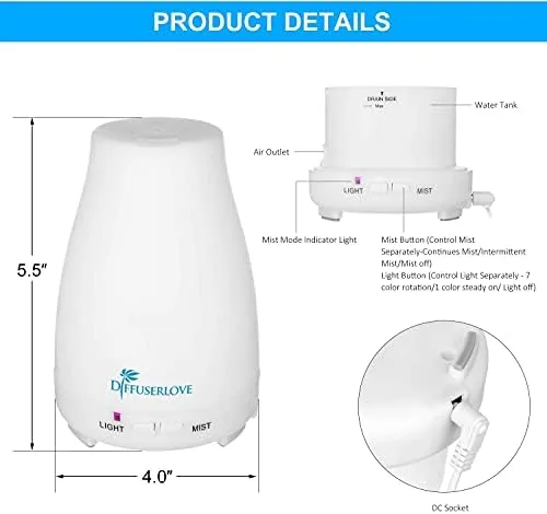 Testing the Diffuserlove 2 Pack 200ml Essential Oil Diffuser Ultrasonic Aromatherapy Diffuser over two weeks