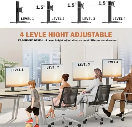 The Single LCD Computer Monitor Free-Standing Desk Stand Mount Riser for in real use
