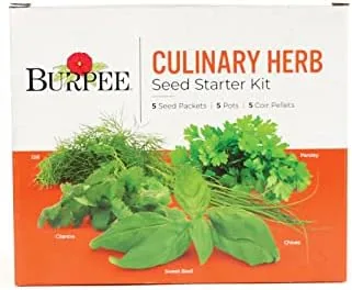 The Burpee Culinary Garden Starter Kit Packets, 5 Pots, 5 Coir compared in context