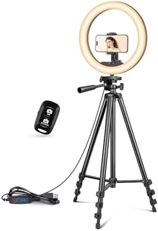 UBeesize 12 inch Ring Light with Stand, Selfie Ring Light with 50" Extendable Tripod Review: Tested and Rated