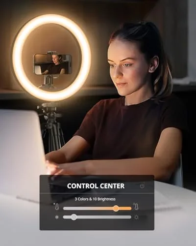 Close look at the UBeesize 12 inch Ring Light with Stand, Selfie Ring Light build quality