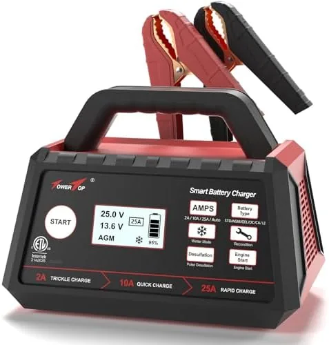 TowerTop 2/10/25 Amp 12V Smart Car Battery Charger, Fully Automatic Battery Maintainer with Engine Review: Tested and Rated