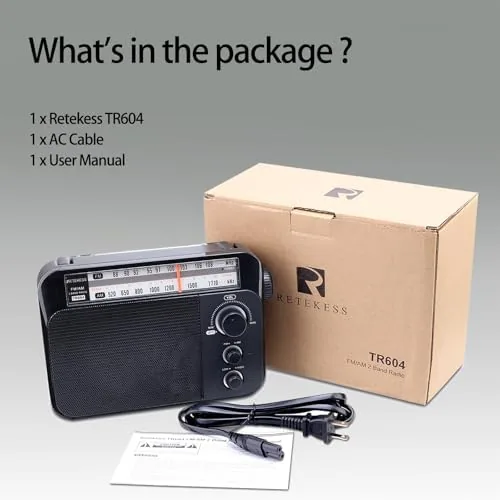 The Retekess TR604 AM FM Radio, Portable Radio Plug in Wall compared in context