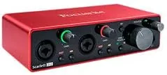 Side-by-side view of the Scarlett 2i2 and a competing audio interface