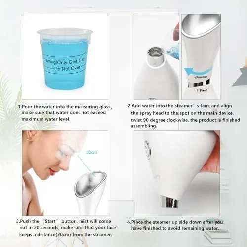 The Facial Steamer-Nano Ionic Facial Steamer Warm Mist Humidifier Atomizer Sprayer compared in context