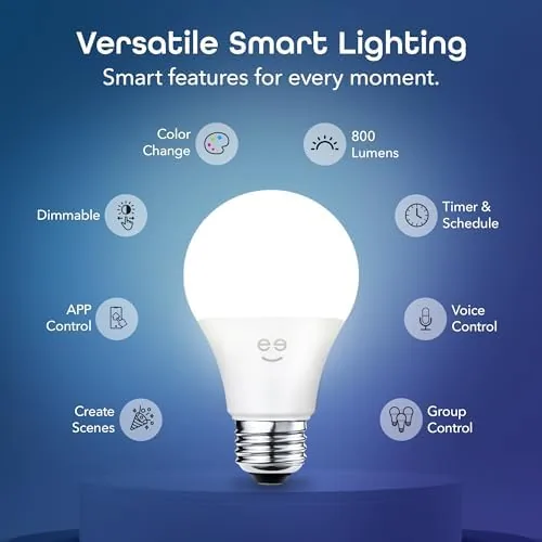 Close look at the Geeni Prisma Smart Light Bulbs, Color Changing RGBW LED, 2700K build quality