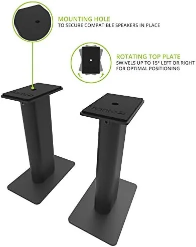 Close look at the Kanto SP9 Rising Desktop Speaker Stands for Small/Medium Bookshelf Speakers build quality