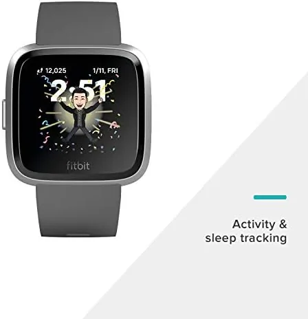 Close look at the Fitbit Versa Lite Smartwatch,GPS,Charcoal/Silver Aluminum, One Size (S & L Bands Included) build quality
