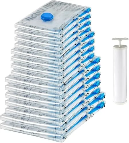 Amazon Basics Vacuum Storage Bags for Clothes, Compression Space Saving Storage Bags with Hand Review: Tested and Rated