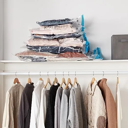 The Amazon Basics Vacuum Storage Bags for Clothes, Compression Space Saving in real use