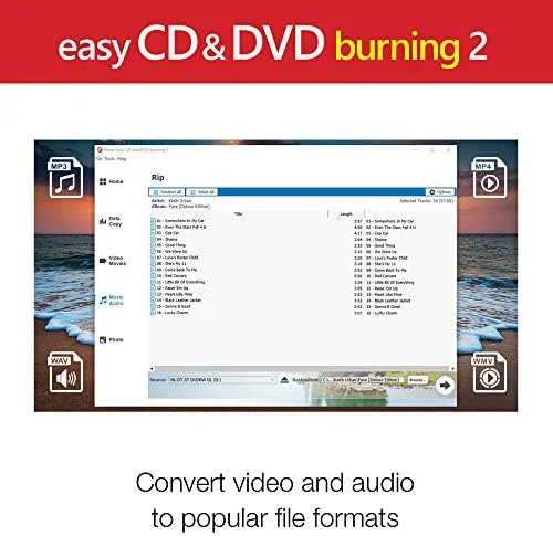 Labeled disc with printed title next to the Corel label editor