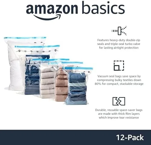 Close look at the Amazon Basics Vacuum Storage Bags with Hand Pump for Travel build quality