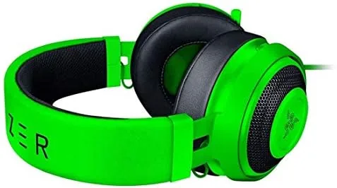 Close-up of the 50mm driver behind the ear cushion of the Kraken Pro V2