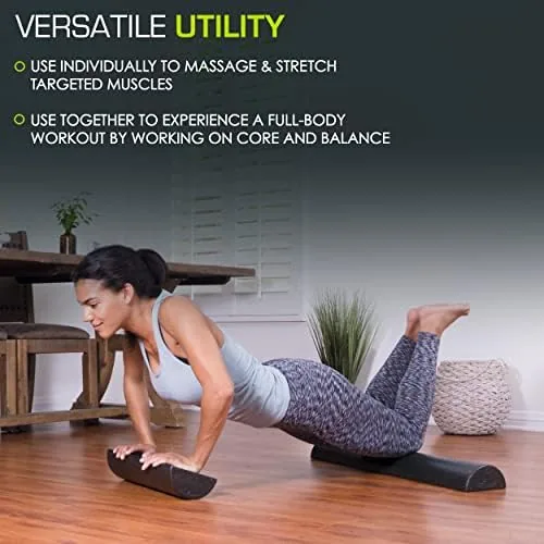 The ProsourceFit High Density Foam Rollers - inches long. Firm Full compared in context