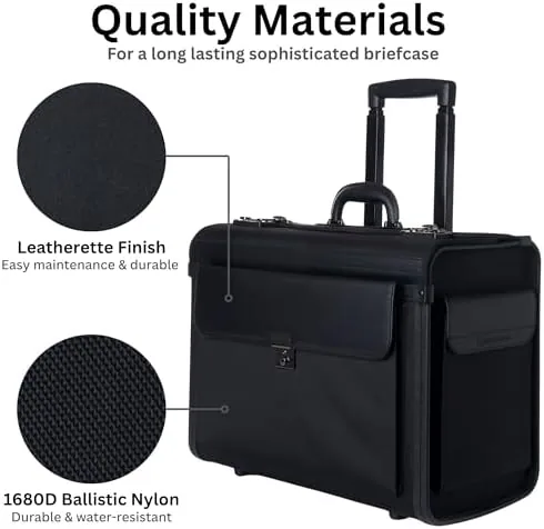 Testing the Alpine Swiss Rolling 17" Laptop Briefcase on Wheels Attache Lawyers over two weeks
