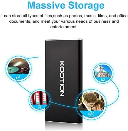 The KOOTION External SSD 500GB USB 3.1 Type-c Portable SSD High-Speed compared in context