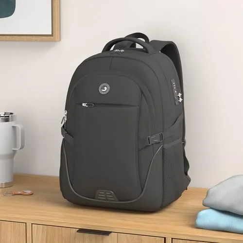 Close look at the SHRRADOO Travel Laptop Backpack for Men Women, College High Schoolbag build quality