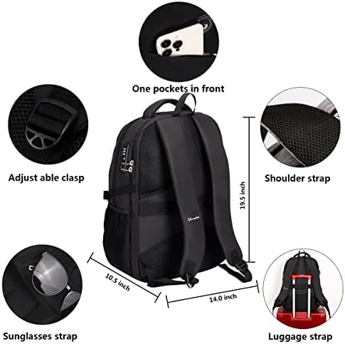 The SHRRADOO Travel Laptop Backpack for Men Women, College High Schoolbag in real use