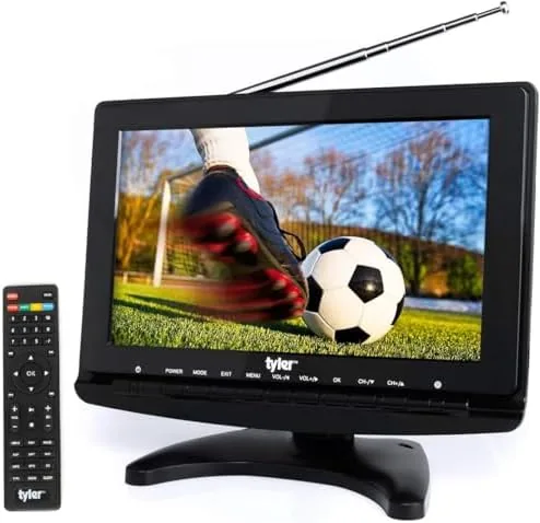 Tyler TTV706 portable TV with its detachable antennas extended