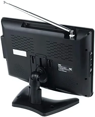 Streaming stick connected to the TV playing a show on the kitchen counter