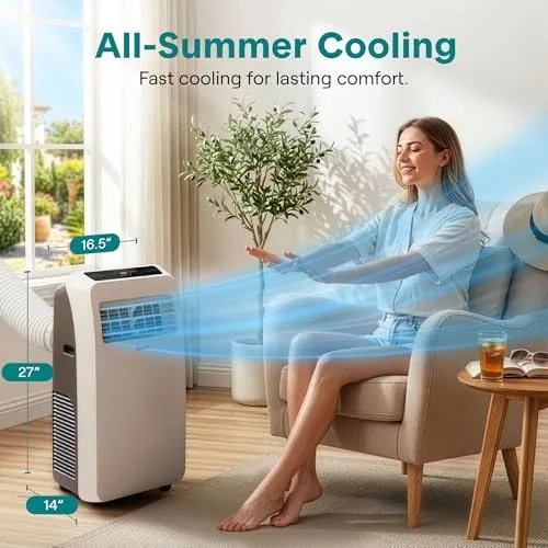 Close look at the SereneLife Portable Air Conditioner 12,000 BTU with Built-in Dehumidifier build quality