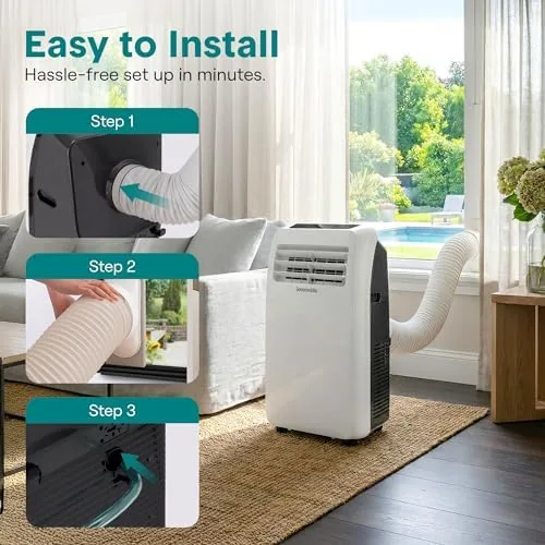 The SereneLife Portable Air Conditioner 12,000 BTU with Built-in Dehumidifier compared in context