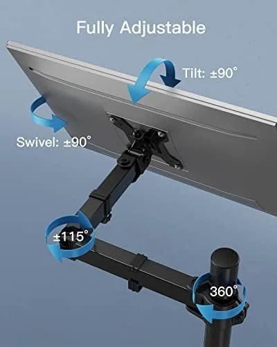 Testing the HUANUO Single Monitor Arm with 39 inch Extra-Tall Pole, Adjustable over two weeks