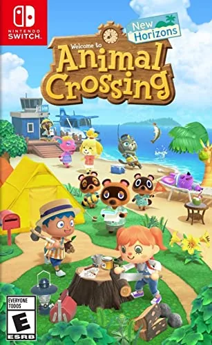 Player character standing on a lush island with villagers nearby