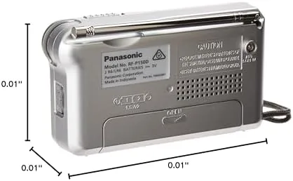 Another view of the Panasonic RFP-150D Battery Operated AM/FM Portable Pocket Size Radio (Silver/mat)