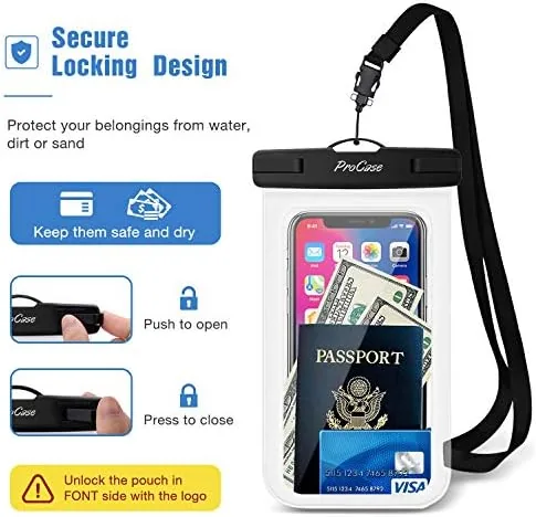 Another view of the ProCase 6 Pack Waterproof Phone Pouch Dry Bag Underwater Case