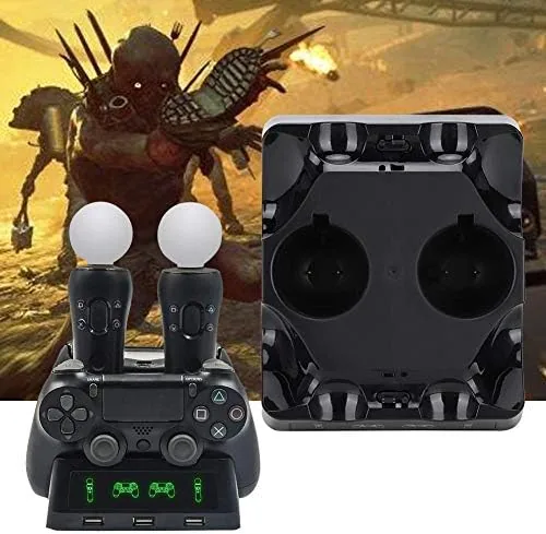 Neat gaming shelf with the Tangxi dock charging controllers in place