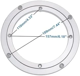 Loaded turntable platform spinning smoothly on the bearing