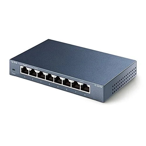 Streaming and gaming devices all wired through the TL-SG108