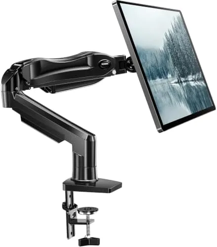 HUANUO FlowLift™ Single Monitor Mount, 13 to 32 Inch Monitor Arm, Adjustable Monitor Stand Review: Tested and Rated