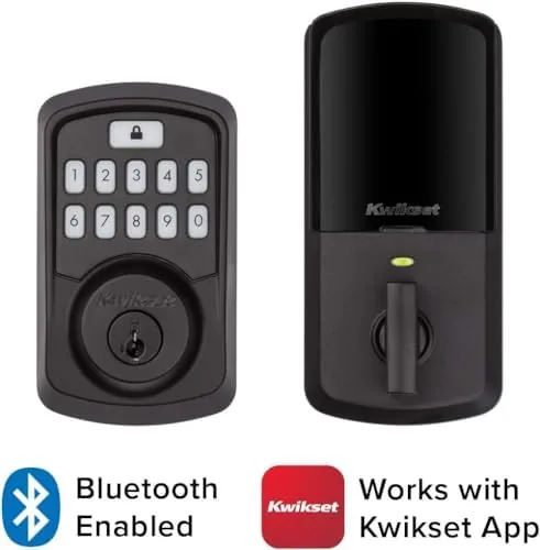 Close look at the Kwikset 99420-003 Aura Bluetooth Programmable Keypad Door Lock Deadbolt Featuring build quality