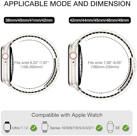 The EPULY band laid out next to the Apple Watch before attachment