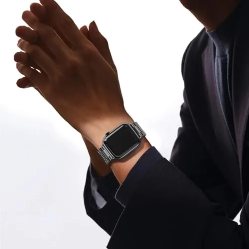 The EPULY steel band compared with a silicone sport band and a Milanese loop