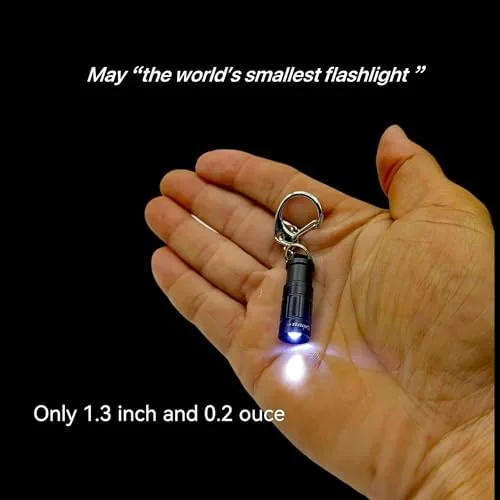 Close look at the e1 Smallest Keychain Flashlight Tiny Mini Keychain Light Long-Lasting Safety build quality