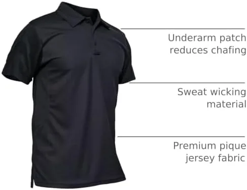The MAGCOMSEN Men's Polo Shirt Quick Dry Performance Short Sleeve Tactical in real use