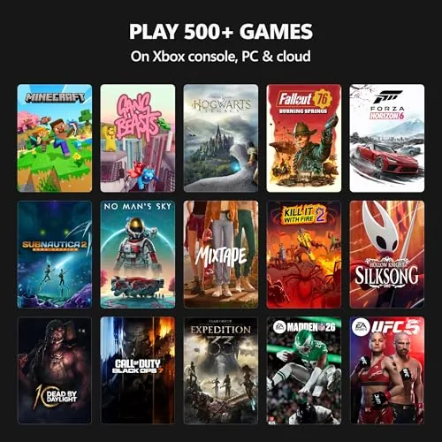 Game Pass Ultimate library spread across console, PC, and mobile devices