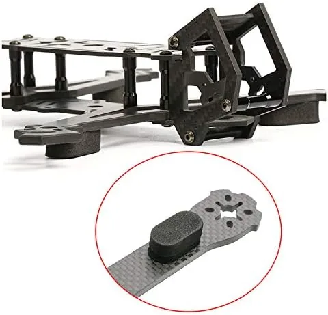 The DGZZI 30pcs FPV M3 Sponge Landing Gear Skids Mat Feet in real use