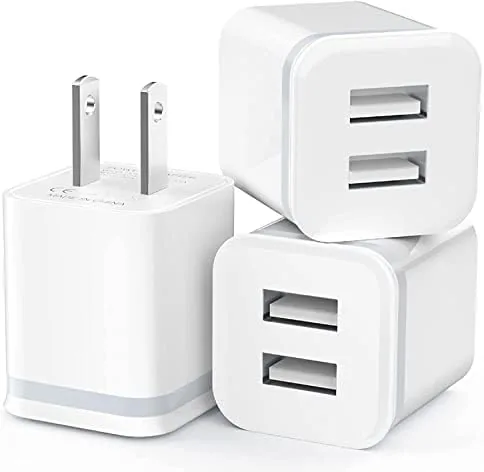 USB Wall Charger, LUOATIP 3-Pack 2.1A 5V Dual Port Cube Power Adapter Plug Block Review: Tested and Rated
