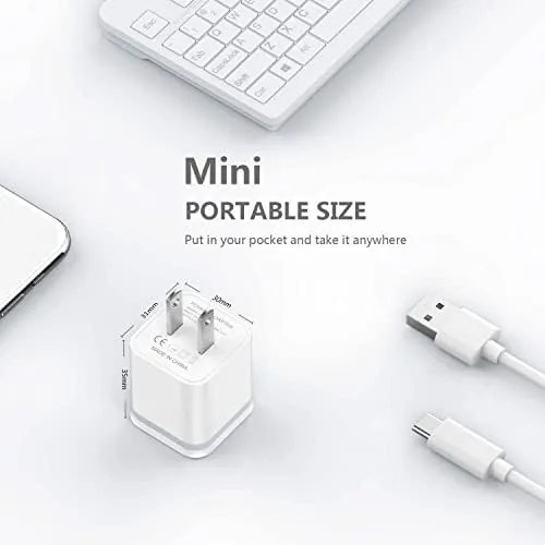 The USB Wall Charger, LUOATIP 3-Pack 2.1A 5V Dual Port Cube in real use