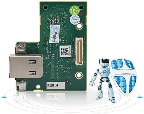 Enterprise iDRAC6 remote access card next to a Dell PowerEdge server