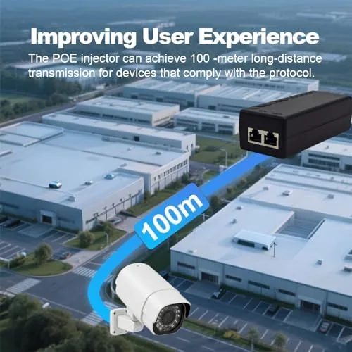 Another view of the Gigabit PoE+ Injector Powerline Network Adapter IEEE 802.3af/at | 10/100/1000Mbps,48V